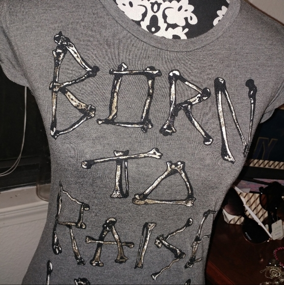 Social Misfits born to raise hell bone sliced tee - Picture 3 of 6